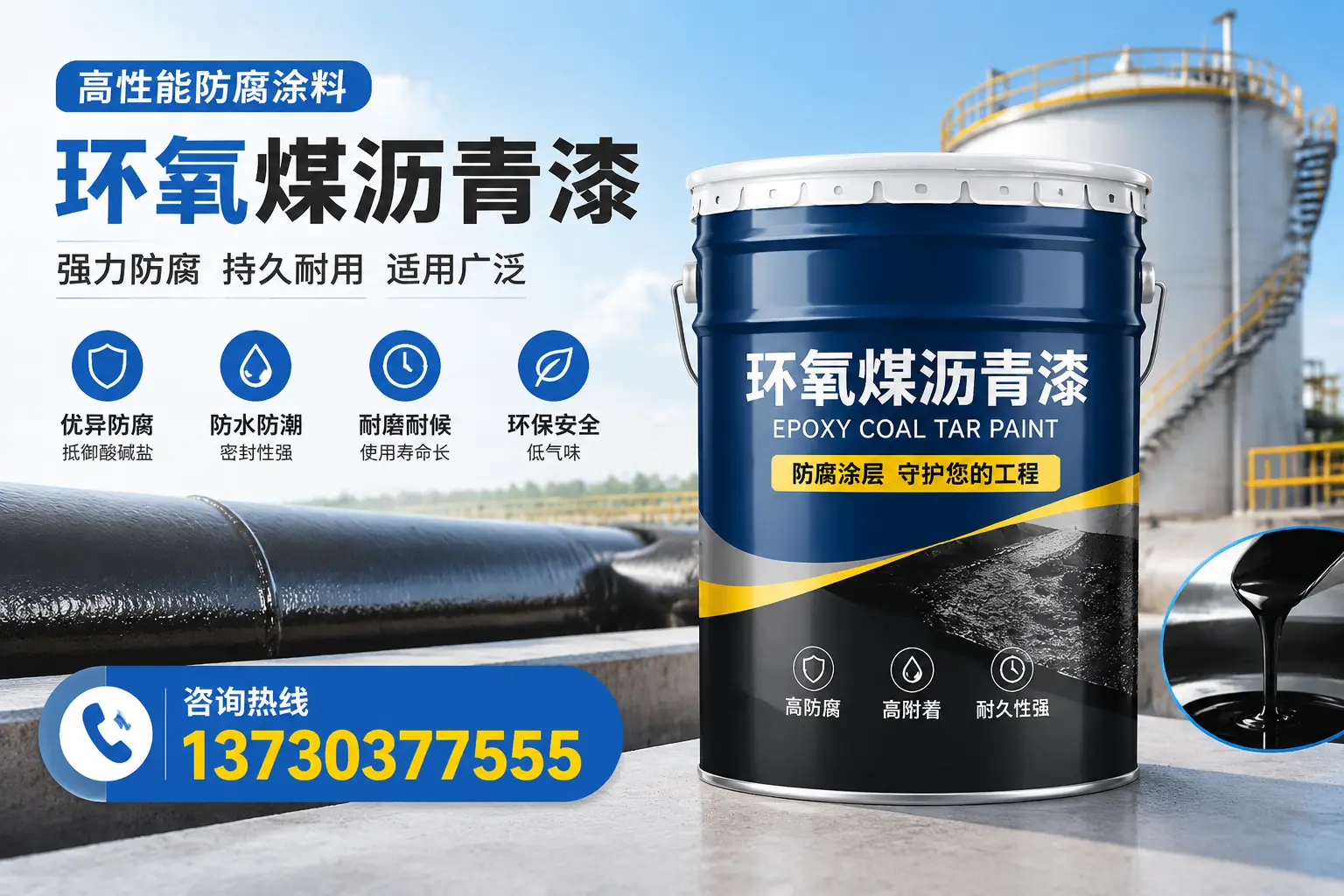 环氧煤沥青漆的耐久性分析，适合广元的使用场景